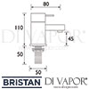 Bristan Quadrato Bath Taps Dimensions